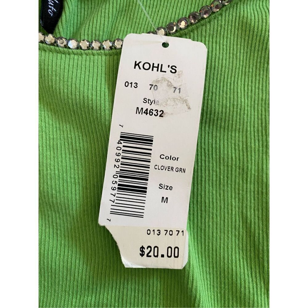 Nwt Assoluto Rhinestone Ribbed Tank Top Embellished - Picture 8 of 14